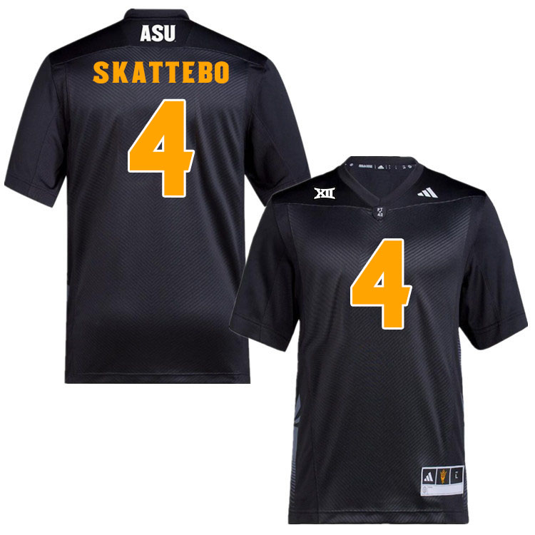 #4 Cam Skattebo Arizona State Sun Devils College Football Jerseys Stitched-Black